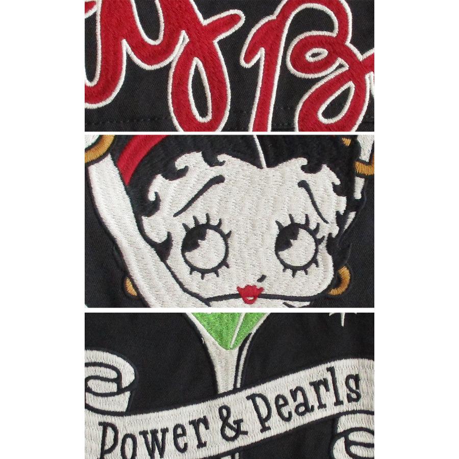 ベティーブープ Betty Boop 薄中綿 ツイル ジャケット ブルゾン