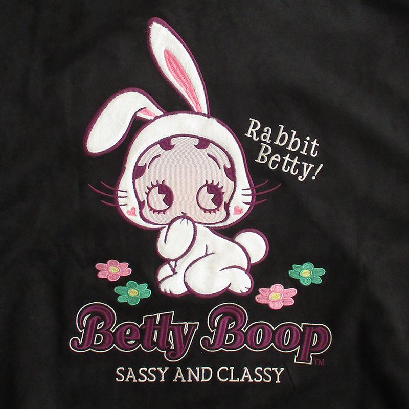 ベティーブープ Betty Boop BIGシルエット ZIPパーカー 起毛プレー