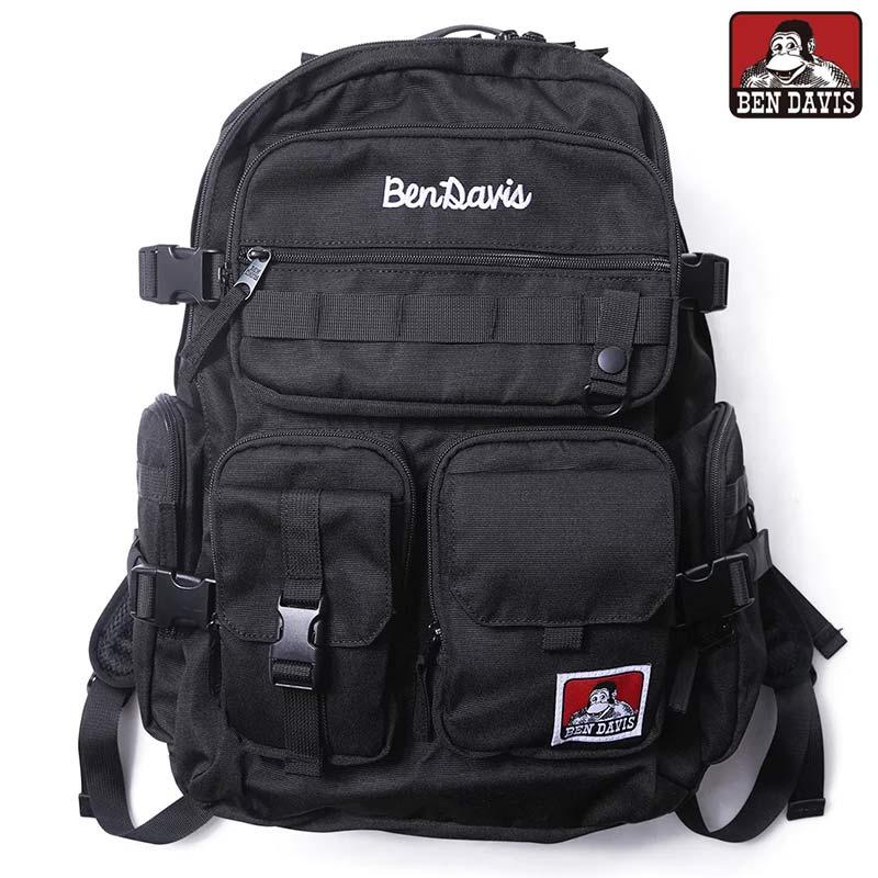 BEN DAVIS ブラックバックパック Amazon.com: BEN DAVIS(ベンディビス) Casual Bag, BK/GRN, X