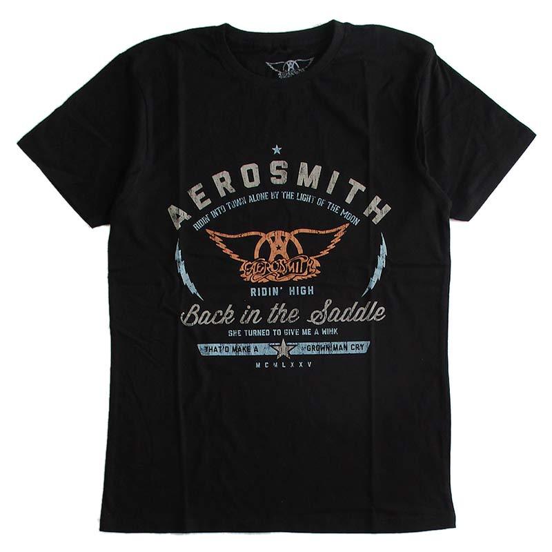エアロスミス Aerosmith メンズ半袖Tシャツ バンドTシャツ ロックT