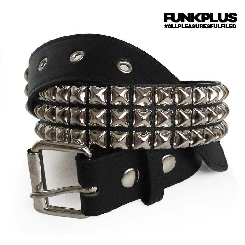 FUNK PLUS ファンクプラス メンズ 鋲ベルト 3連ピラミッド FUNK PLUS ファンクプラス メンズ 鋲ベルト 3連ピラミッド