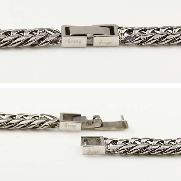 6面W喜平 ネックレス ステンレス キヘイ 5.7mm/50cm クレイジー