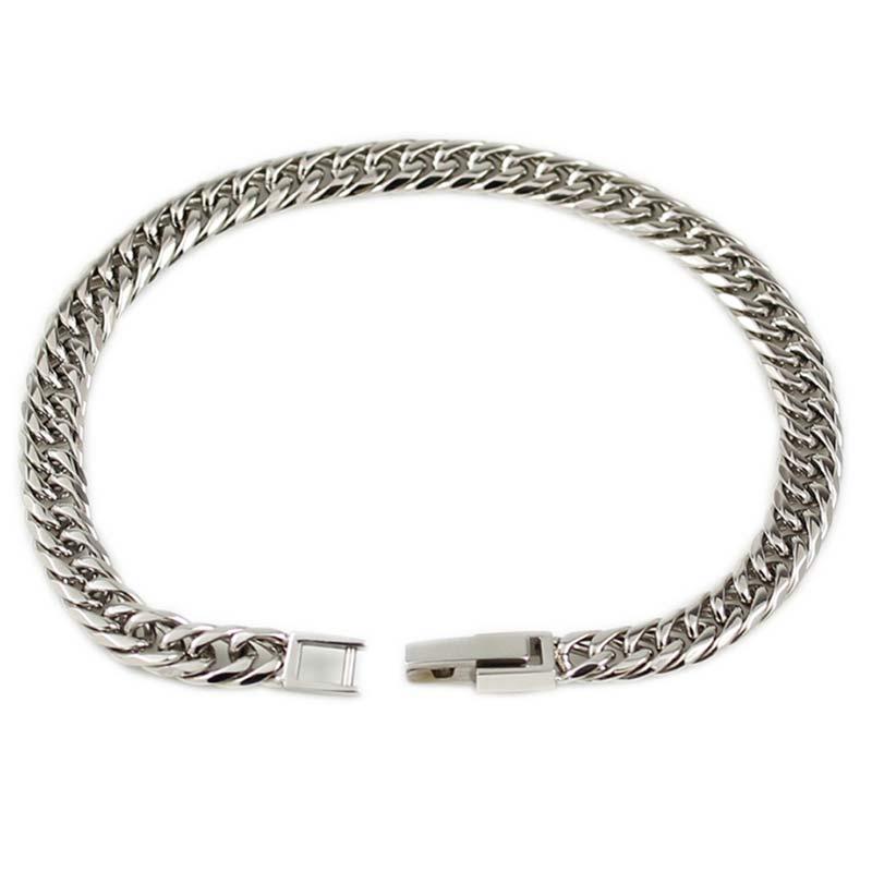 6面W喜平 ブレスレット ステンレス キヘイ 6.5mm/20cm クレイジー