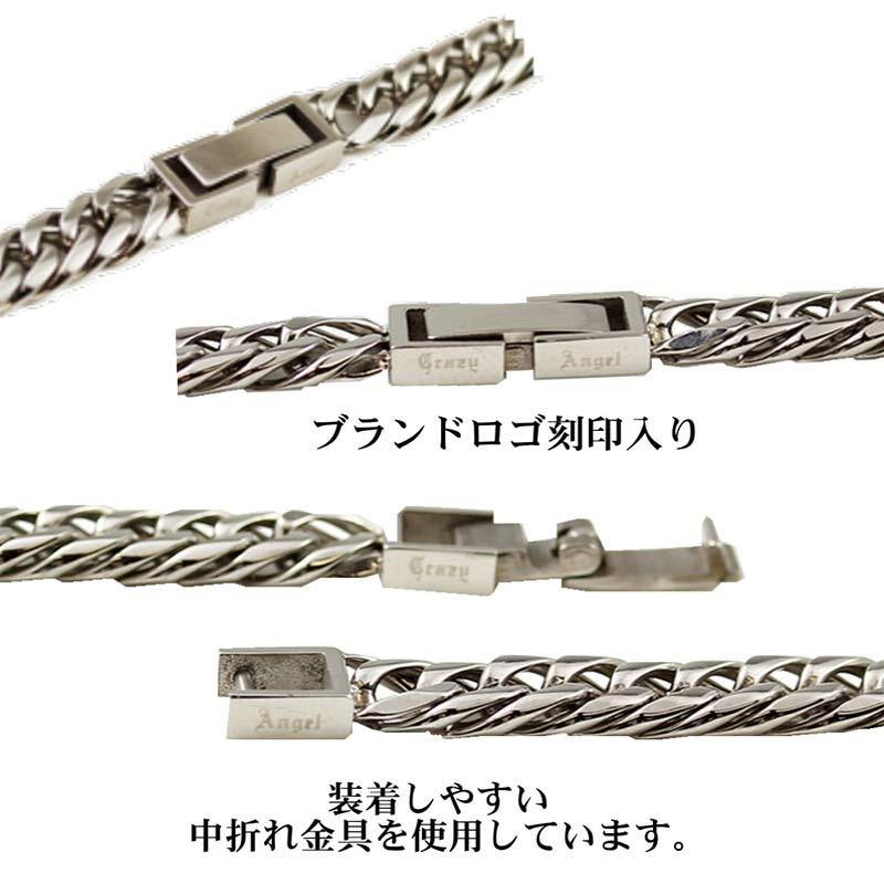 6面W喜平 ブレスレット ステンレス キヘイ 6.5mm/20cm クレイジー