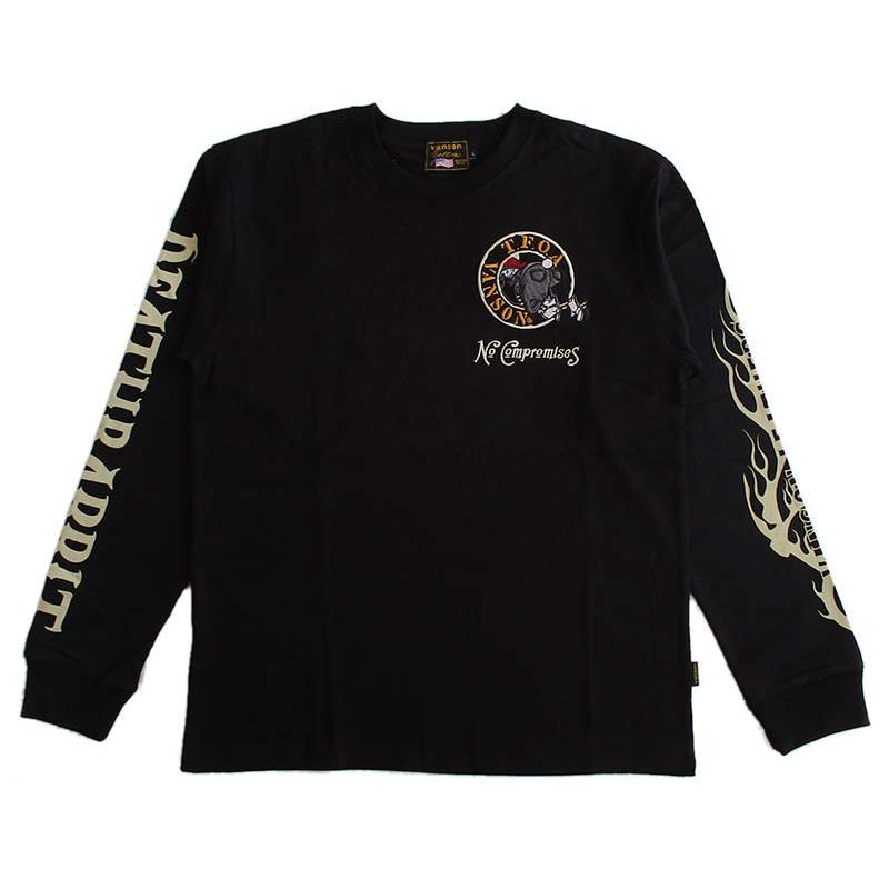 VANSON（バンソン） クローズ WORST メンズ 長袖Tシャツ ロンT デス