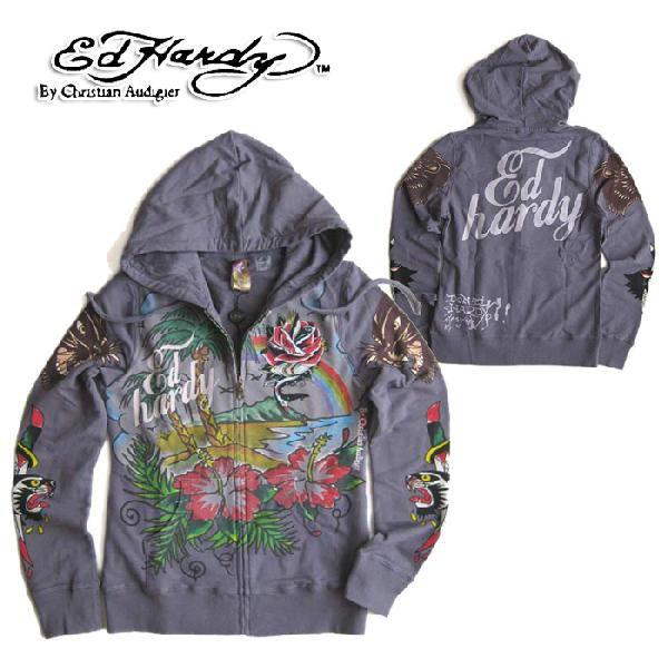 Ed Hardy エドハーディー パーカー レディース スウェット｜ll-factory