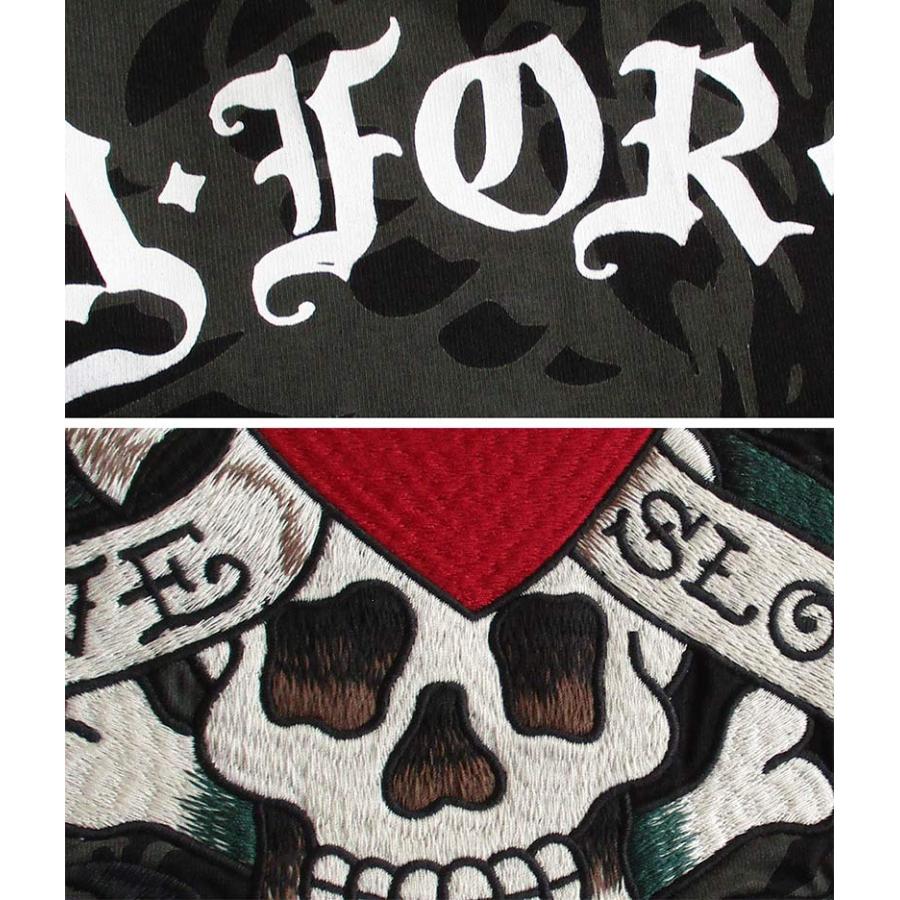 Ed Hardy（エド・ハーディー） 長袖Tシャツ ロンT 刺繍 メンズ