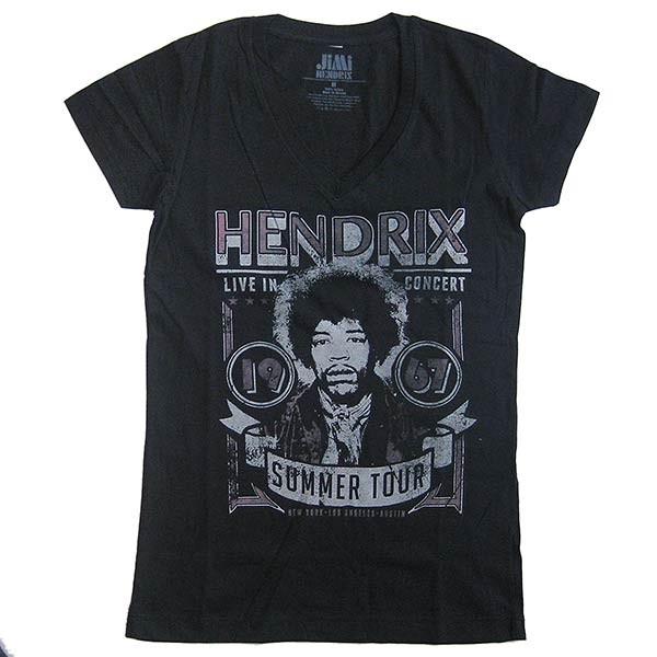 Tシャツ 半袖 レディース ジミ・ヘンドリックス バンドTシャツ V