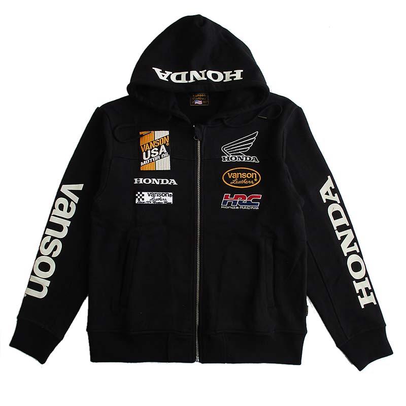 VANSON（バンソン） HONDA ホンダ コラボ メンズ ZIPパーカー 