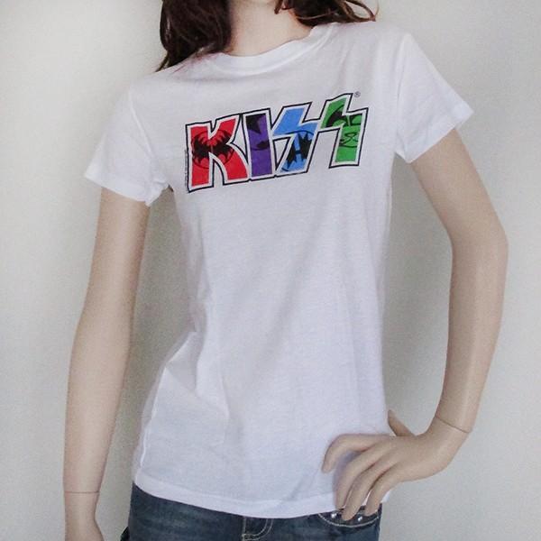 KISS キッス レディース半袖Tシャツ バンドTシャツ ロックTシャツ
