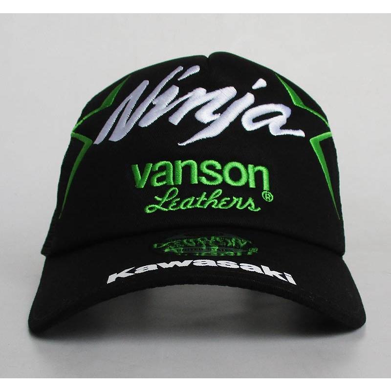 VANSON（バンソン） Kawasaki カワサキ コラボ メッシュキャップ 帽子