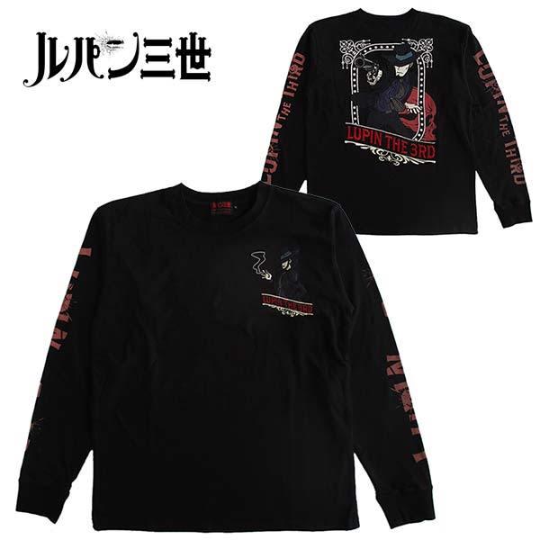 ルパン三世 長袖Tシャツ メンズ 次元大介 ロンT キャラクター 刺繍