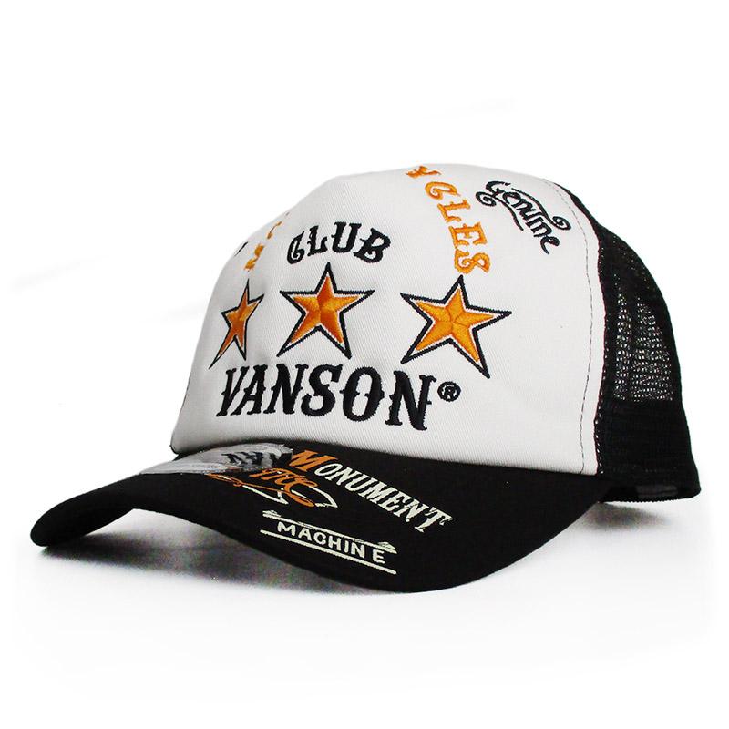 VANSON（バンソン） メッシュキャップ 帽子 メンズ レディース 刺繍