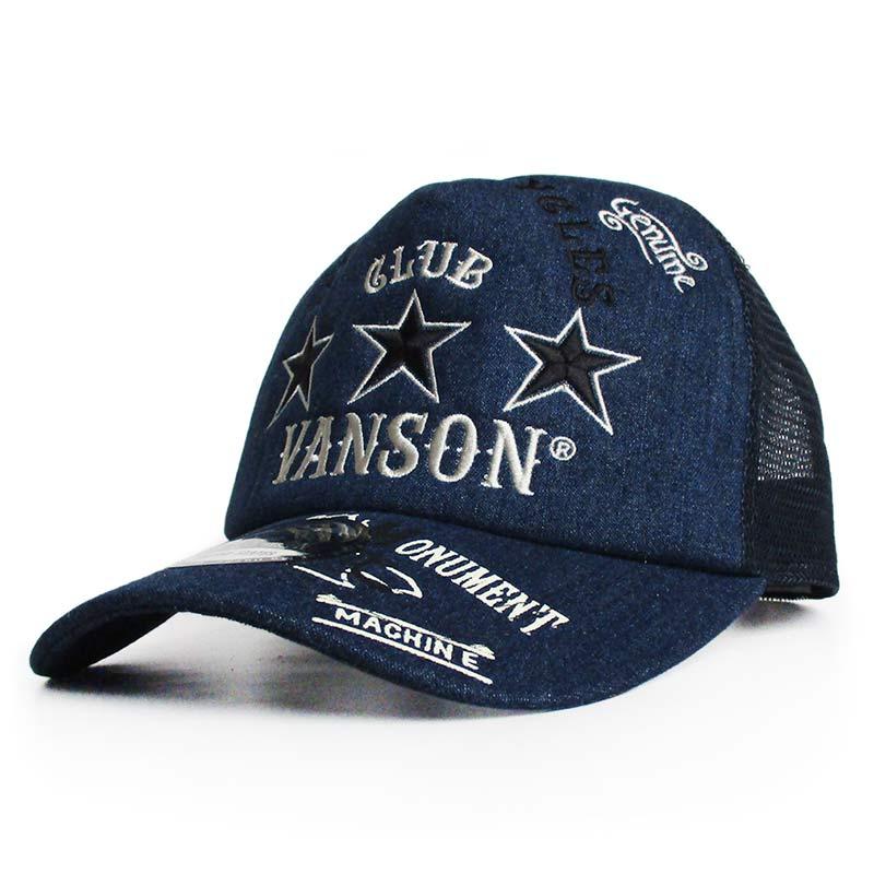 VANSON（バンソン） メッシュキャップ 帽子 メンズ レディース 刺繍