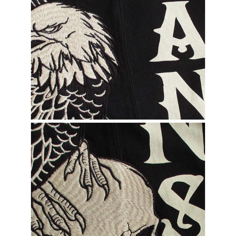 VANSON（バンソン） メンズ 長袖Tシャツ ロンT スカル イーグル 刺繍