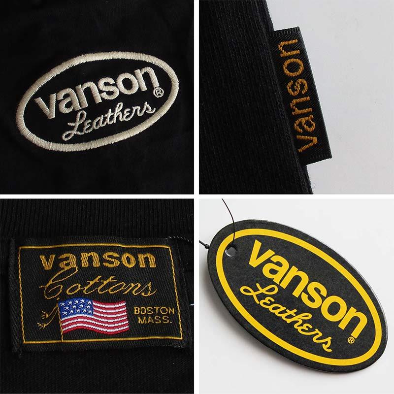 VANSON（バンソン） メンズ 長袖Tシャツ ロンT スカル イーグル 刺繍