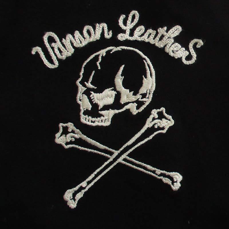 VANSON/バンソン メンズ ベア天竺半袖ポロシャツ チェーン刺繍 スカル 送料無料 VANSON（バンソン） メンズ ベア天竺 半袖ポロシャツ チェーン刺繍