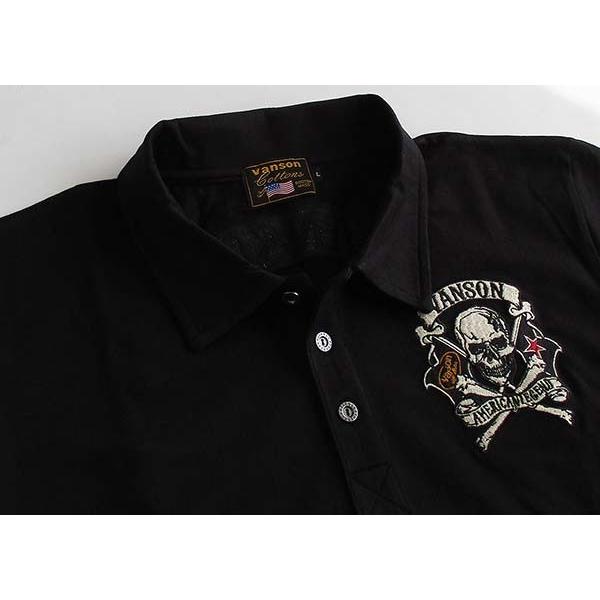 Vanson ポロシャツ 　ブラックXL 即決！新品Vanson バンソンポロシャツ XLサイズ ブラック - メルカリ
