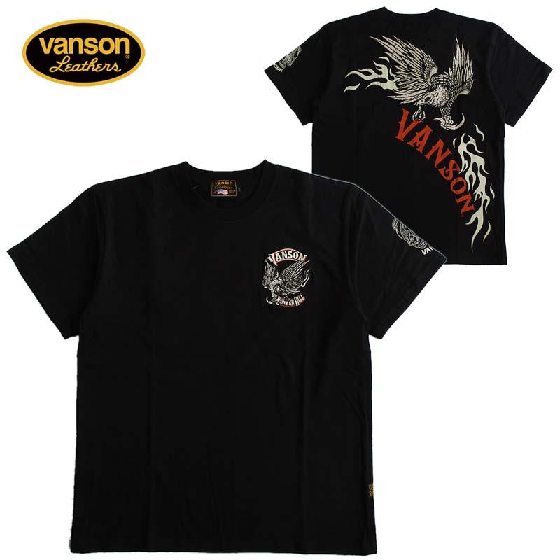 VANSON（バンソン） メンズ 半袖Tシャツ 刺繍 イーグル : LL-Factory