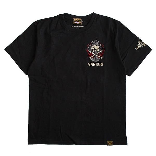 VANSON（バンソン） 半袖Tシャツ メンズ スカル 刺繍 : LL-Factory