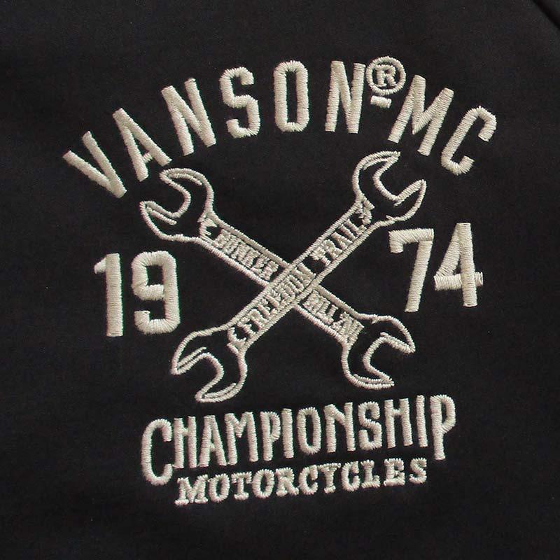 VANSON（バンソン） メンズ 裏ワッフル ストレッチボンディング 