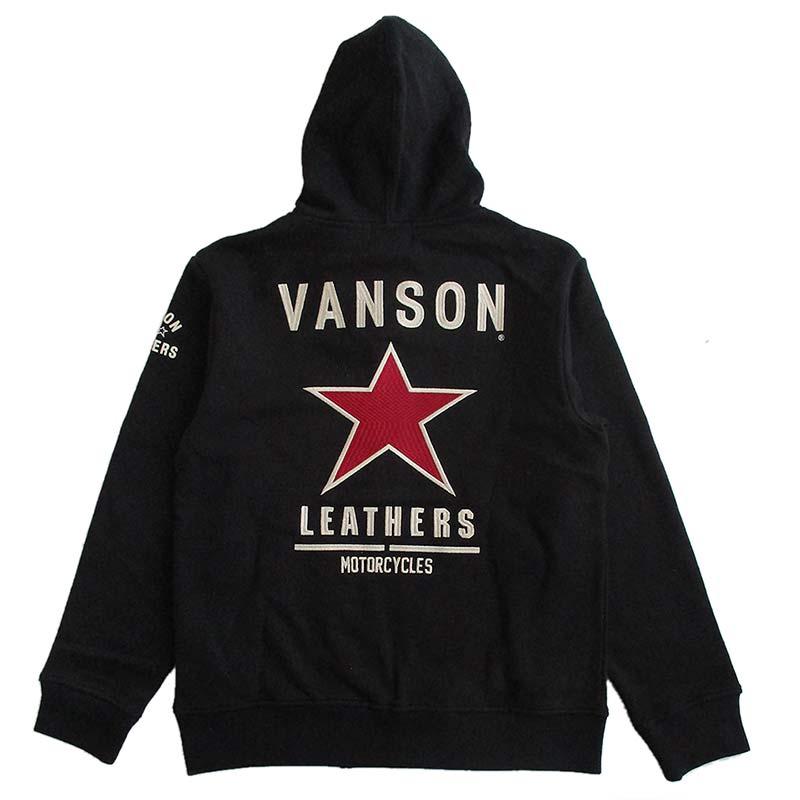 VANSON（バンソン） メンズ ZIPパーカー スウェット ワンスター ロゴ