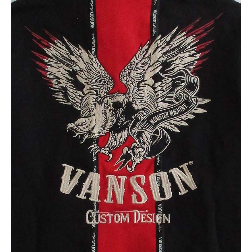 VANSON（バンソン） メンズ ZIPパーカー スウェット イーグル ロゴ 