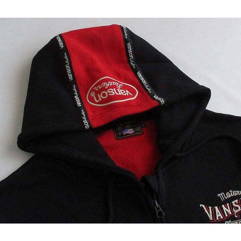 VANSON（バンソン） メンズ ZIPパーカー スウェット イーグル ロゴ 