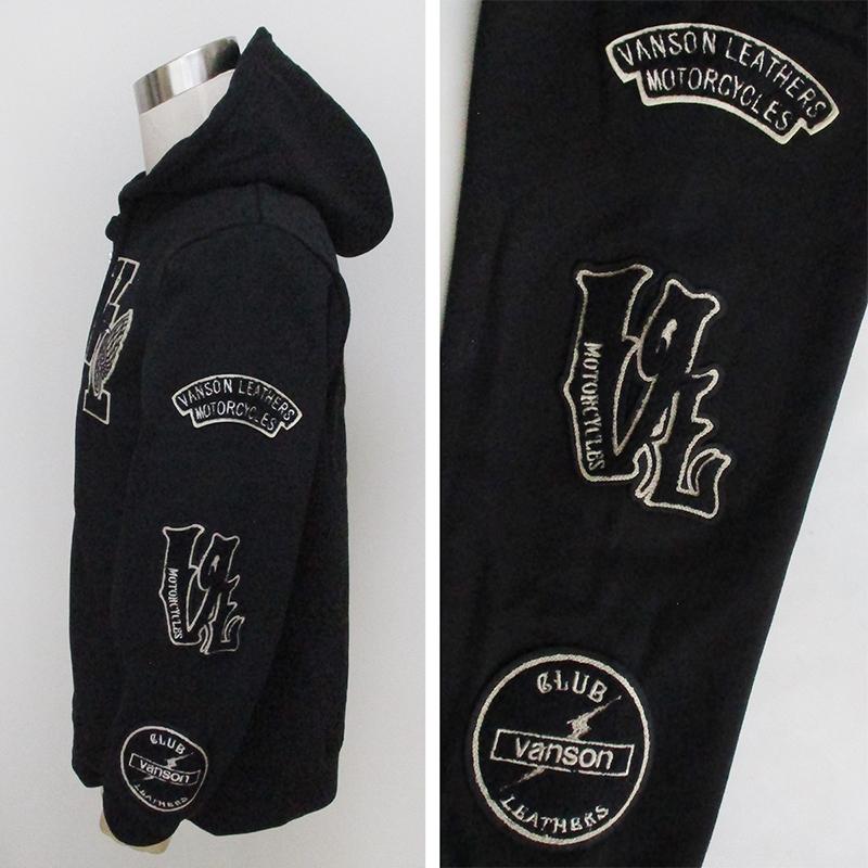 VANSON（バンソン） メンズ ZIPパーカー スウェット さがらワッペン