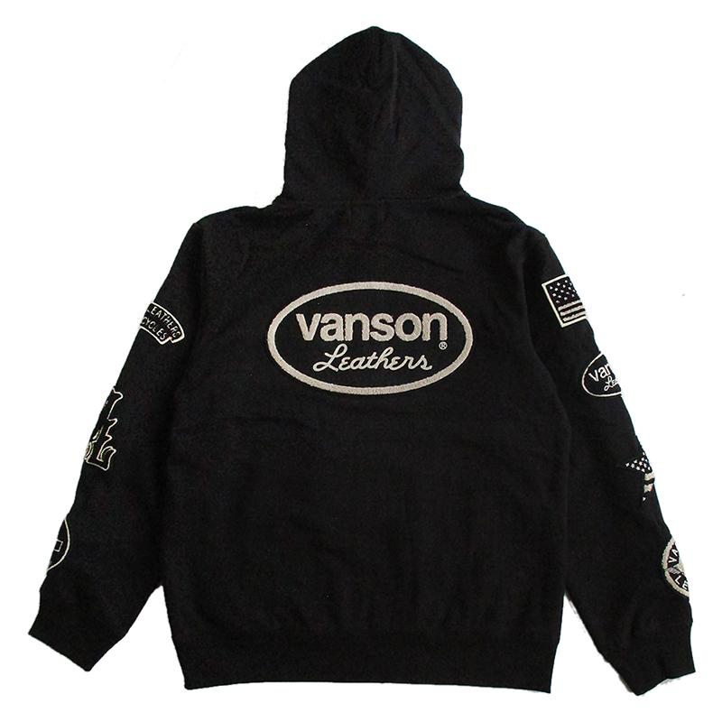 VANSON（バンソン） メンズ ZIPパーカー スウェット さがらワッペン