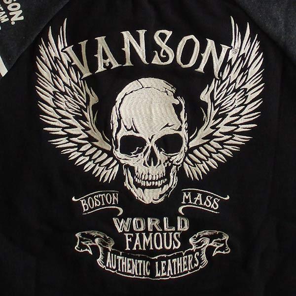 VANSON（バンソン） メンズ 変形ネック トレーナー スウェット スカル