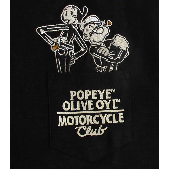 Tシャツ メンズ 半袖 おしゃれ ポパイ POPEYE The BRAVE-MAN ザ・ブレイブマン 刺繍｜ll-factory｜03