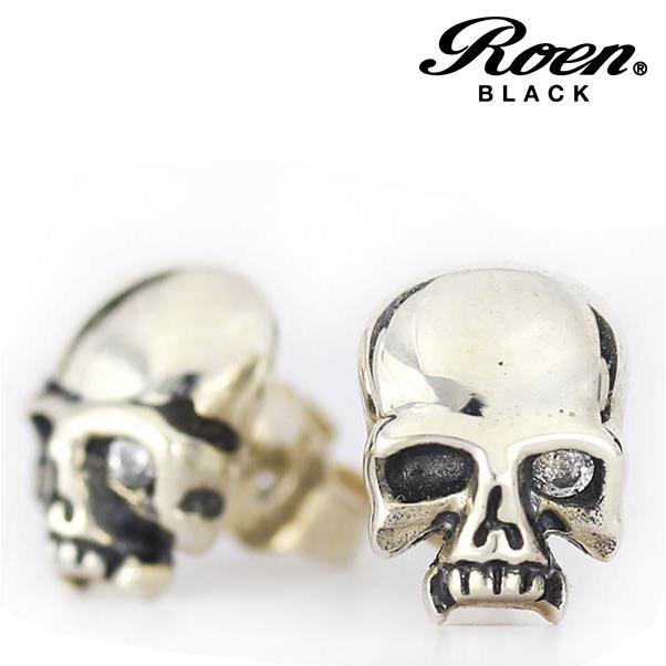 Roen（ロエン） スタッドピアス Roen BLACK ロエンブラック シルバー