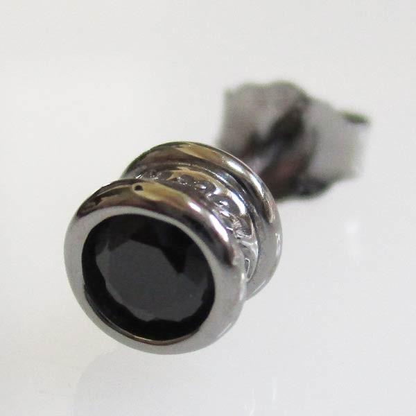 Roen（ロエン） スタッドピアス Roen BLACK ロエンブラック シルバー