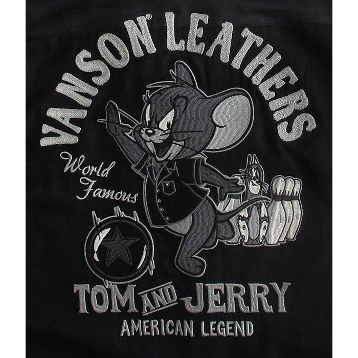 ボーリングシャツ Vanson バンソン トムとジェリー メンズ レーヨンボーリングシャツ 刺繍 Tom Jerry トム ジェリー Tjv 13 Ll Factory 通販 Yahoo ショッピング