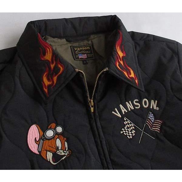 VANSON バンソン トムとジェリー キルティング ナイロンジャケット VANSON×TOM&JERRY バンソン トムとジェリー コラボ 裏ボア