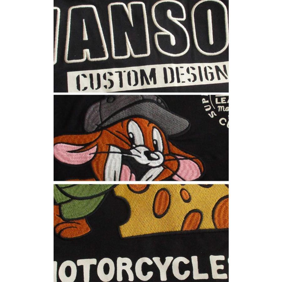 VANSON（バンソン） トムとジェリー ポロシャツ メンズ 半袖 刺繍 トム