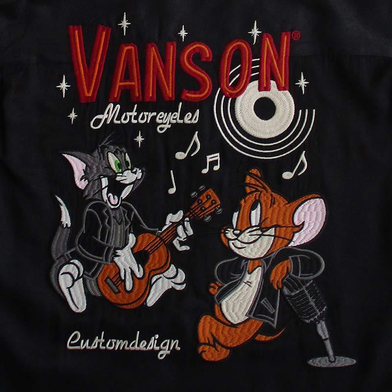 VANSON ボーリングシャツ バンソン トムとジェリー メンズ