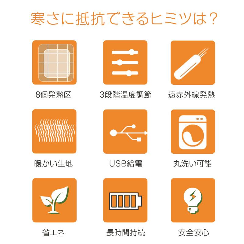 電気毛布 掛け毛布 発熱 電熱 ひざ掛け 大きめ 肩掛け 8発熱ヒーター