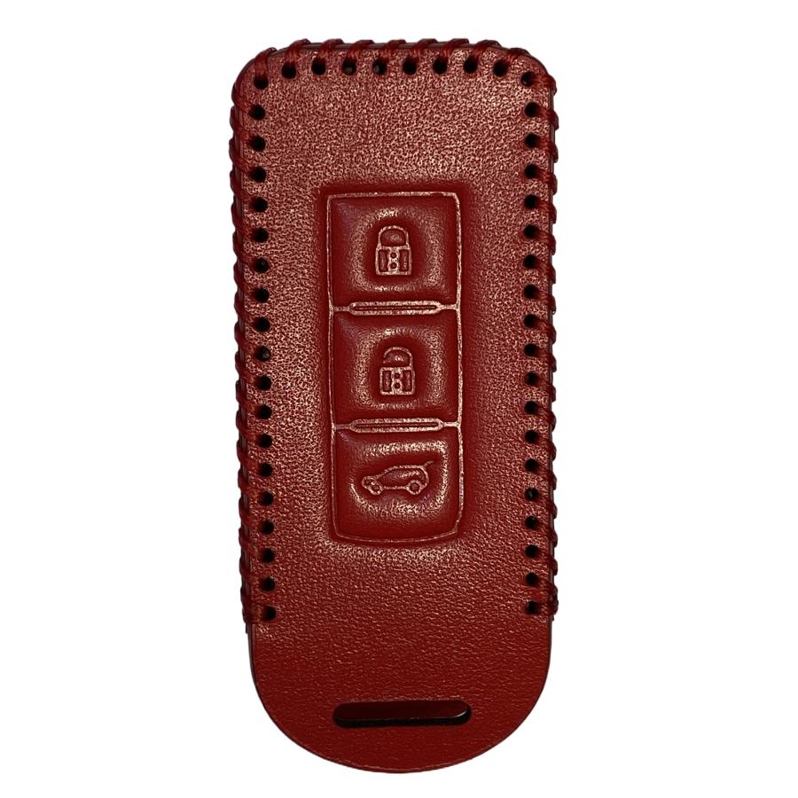 三菱 3ボタン ランサー/アウトランダー 高級 レザー 本革 スマートキー