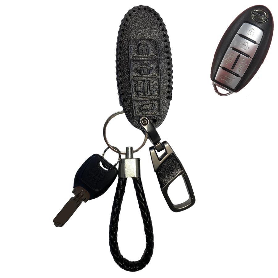 NISSAN 日産 5ボタン セレナ・エルグラント等 高級 レザー 本革