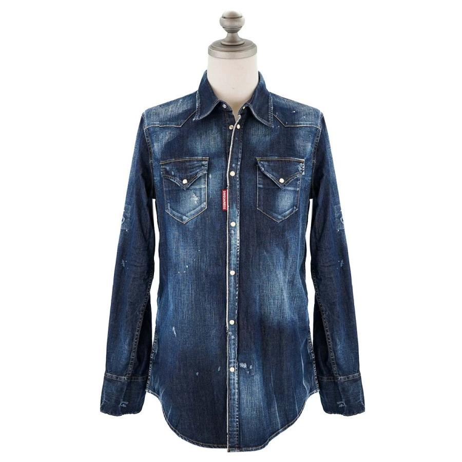 DSQUARED2 ディースクエアード デニムシャツ S74DM0453 S30341 メンズ