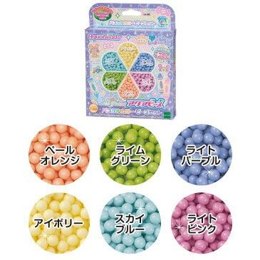 アクアビーズ アクアパステルカラービーズセットaq 2 6色10個 おまけイラストシート エポック社 日本製