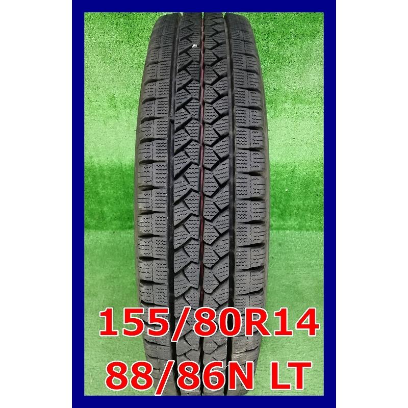 BS ブリヂストン　VL1　155/80R14　19年製　4本　BL221214004　カルテ1087 ブリザック VL1 ☆2019年製 155/80R14 88/86N LT ブリヂストン 中古