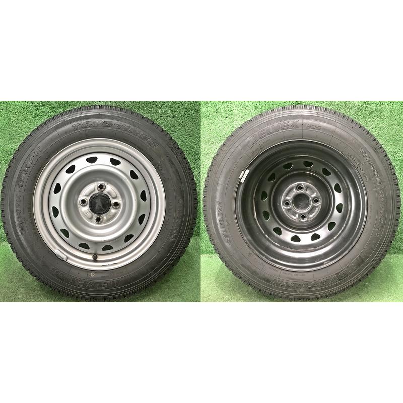 155/80R14 LT ダンロップ 2023年製 スタッドレス 鉄ホイール付き 155/80R14 LT ダンロップ 2023年製 スタッドレス 鉄ホイール付き