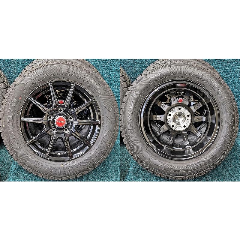 2017年製 195/65R15 91Q GOODYEAR ICE NAVI6 中古 スタッドレス/BADX D.O.S 中古 アルミホイール付き 4本 5穴 PCD:114.3 IN52｜llkokusai｜02