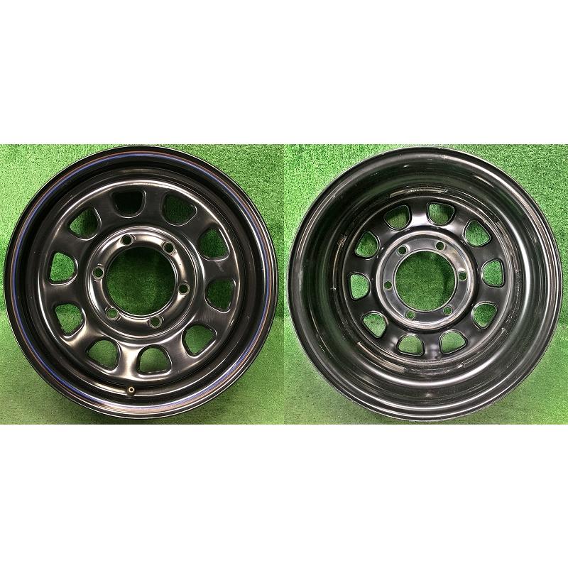 ☆15インチ 中古 鉄ホイール 4本 6穴 PCD:139.7 IN45 ハブ110mm 