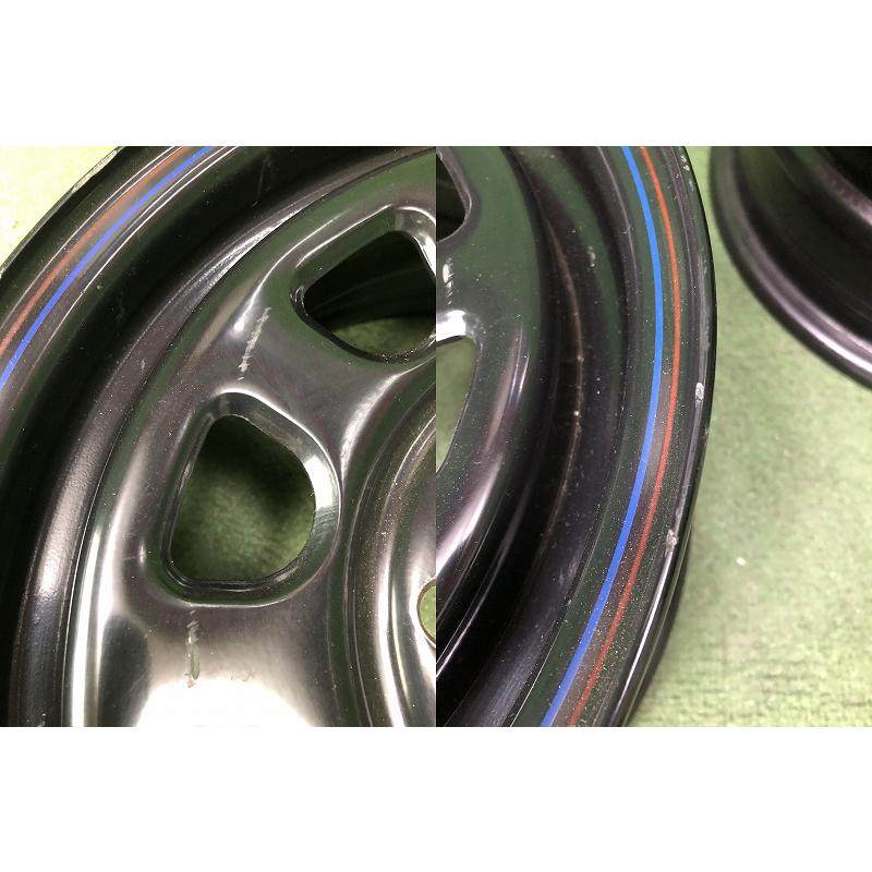 ☆15インチ 中古 鉄ホイール 4本 6穴 PCD:139.7 IN45 ハブ110mm 