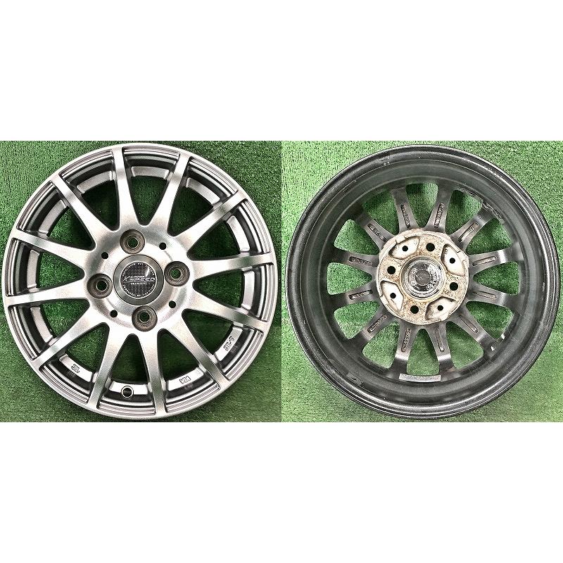 ☆13インチ CROSS SPEED 中古 アルミホイール 4本 4穴 PCD100 IN43 