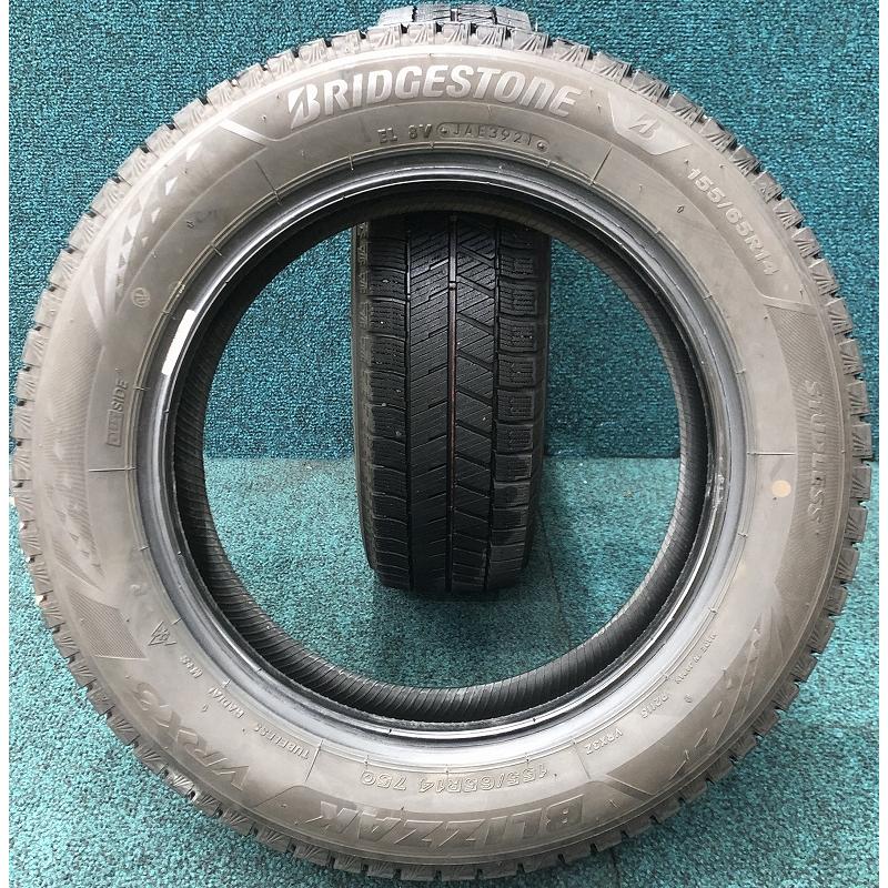 ブリザック VRX3 ☆2021年製 155/65R14 75Q ブリヂストン BLIZZAK 中古